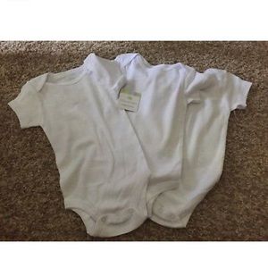 Set of 3, 12 month white onesies